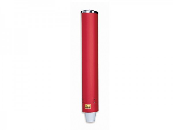 Becherspender für Papier+Plastik Becher mit einem Ø 85-98 mm, rot Wandmontage (1 Stück)